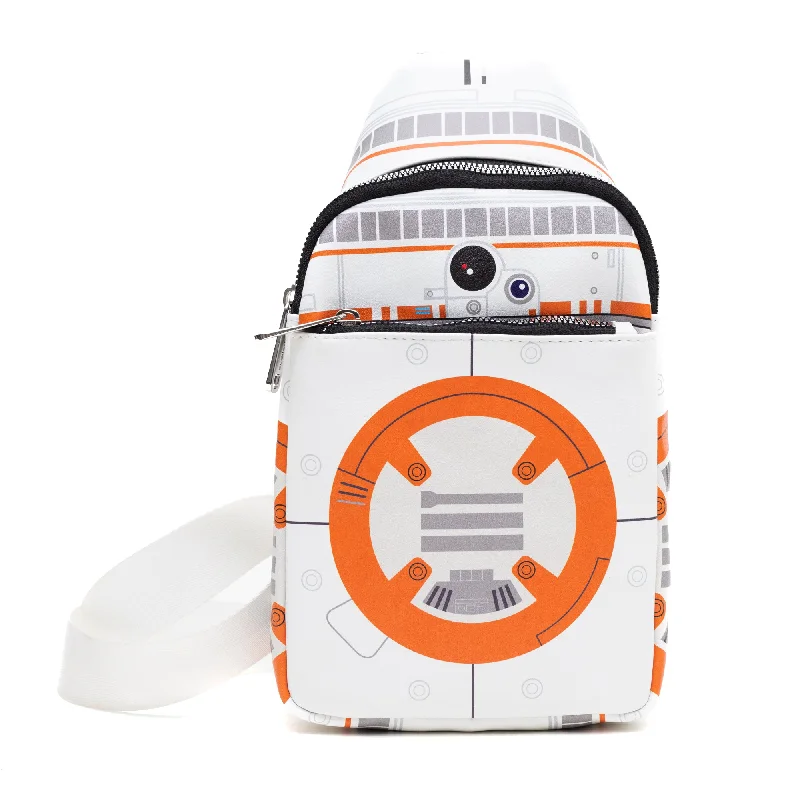 Trendy And Discounted Designer Handbags Sling Wallet - Star Wars BB-8 Bounding Parts White/Multi Color Trendy And Discounted Designer Handbags Sling Wallet - Star Wars BB-8 Bounding Parts White/Multi Color