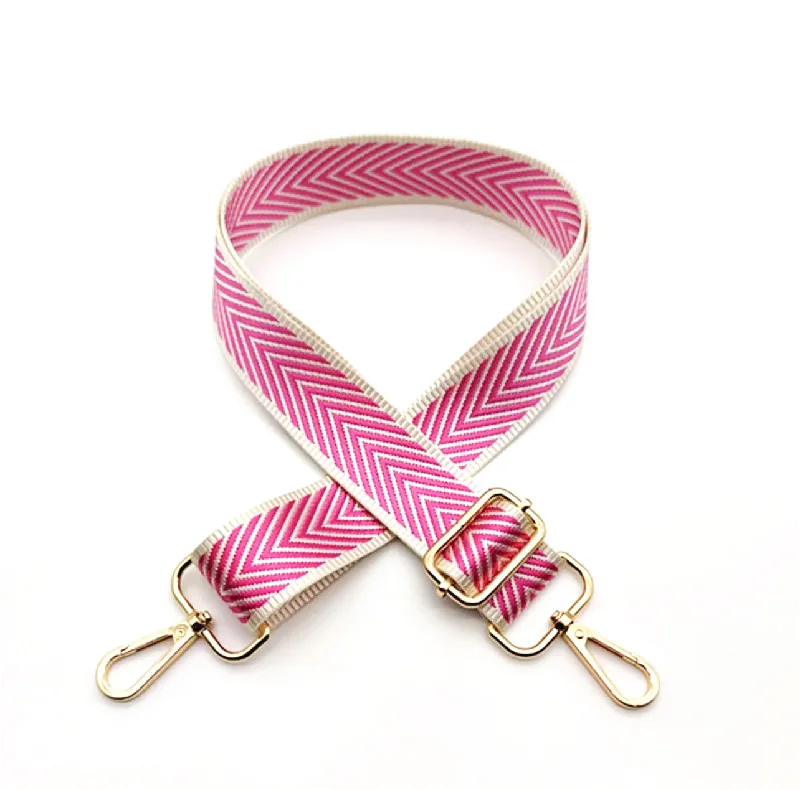 Classic Modern Offers METALLIC PINK ZIGZAG CROSSBODY STRAP