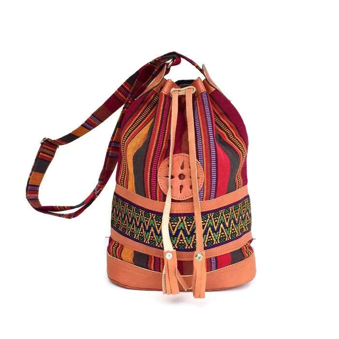 Luxury Bags With Premium Materials And Craftsmanship Anita Crossover Boho Upcycled Purse - Guatemala