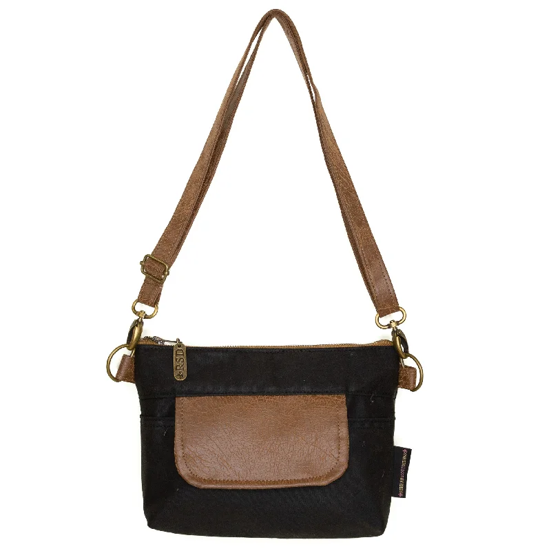 Premium Fashion Olivia: Black Waxed Canvas