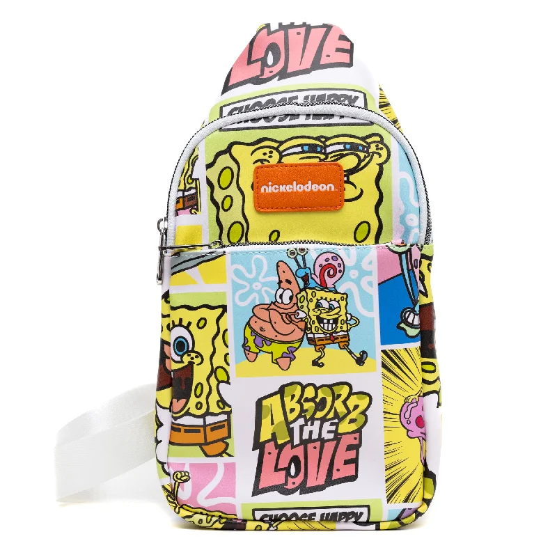 Easy Elegance Sales Crossbody Sling Bag - Large - SpongeBob SquarePants and Friends Character Blocks Easy Elegance Sales Crossbody Sling Bag - Large - SpongeBob SquarePants and Friends Character Blocks