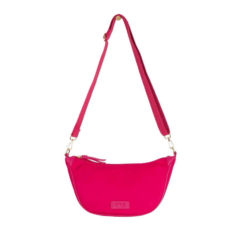 Seasonal Style Discounts Etre Quinn Nylon Half Moon Crossbody Bag Pink