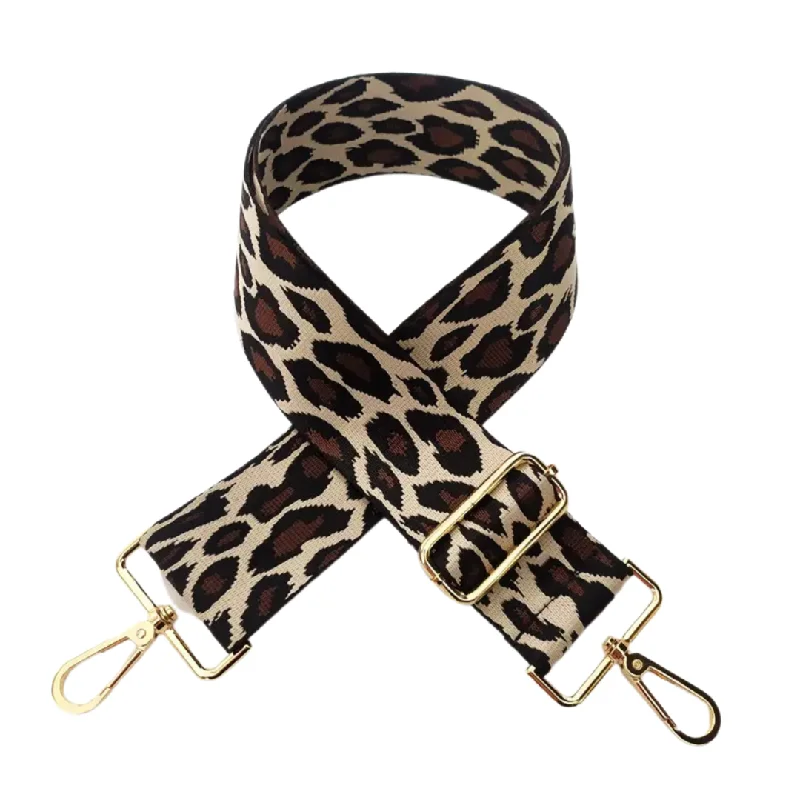 Ends Soon BLACK & CREAM LEOPARD PRINT CROSSBODY STRAP