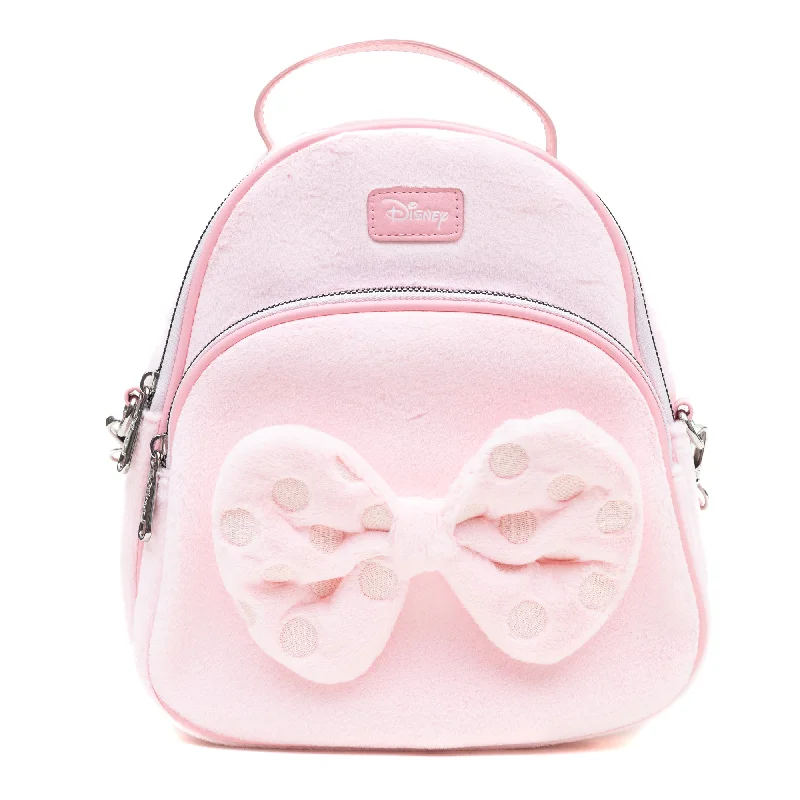 Fashionista Sale Rounded Crossbody Bag with Two-Pockets and Handle - Minnie Mouse Furry Pink Bow with Dots Fashionista Sale Rounded Crossbody Bag with Two-Pockets and Handle - Minnie Mouse Furry Pink Bow with Dots