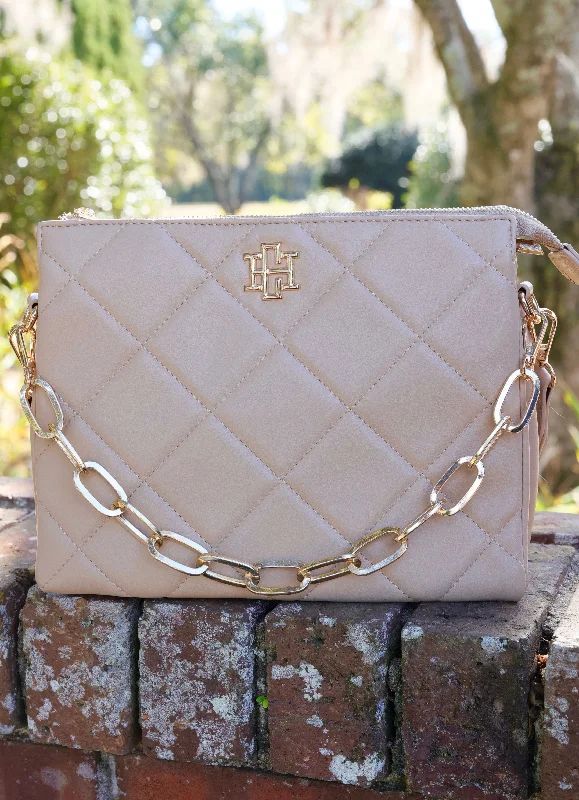 Luxurious Bags With Limited-Time Offers Ariana Crossbody Tan Quilted LD