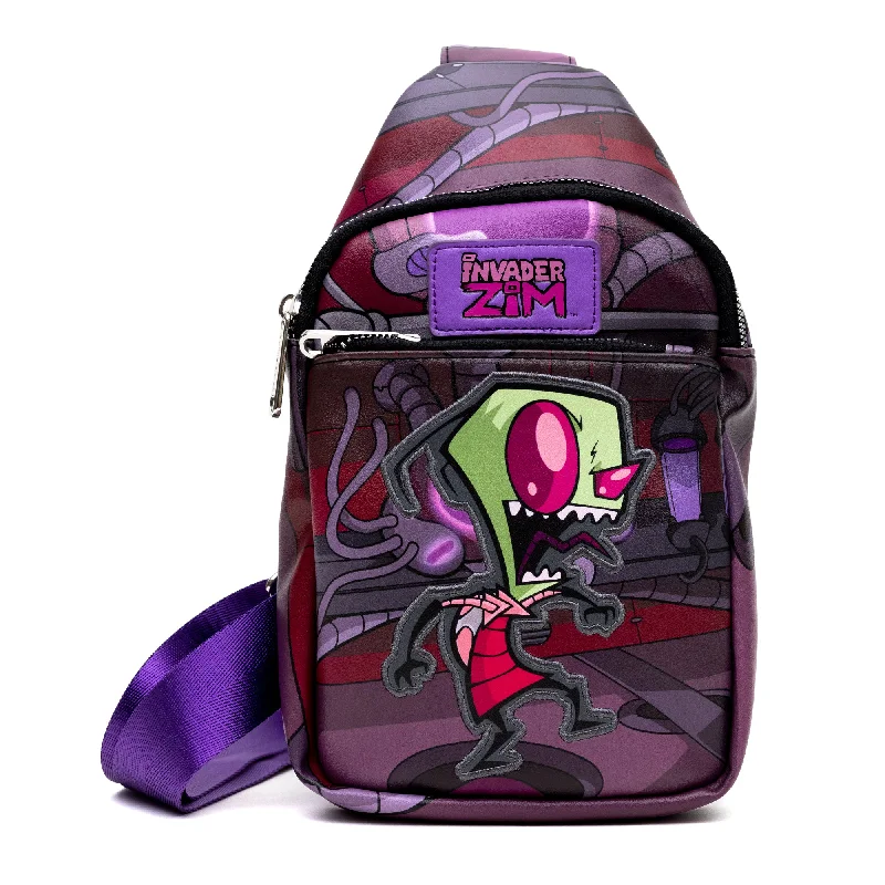 High-Quality Bags On Flash Sale Cross Body Sling Bag - Invader Zim Laughing Pose Applique High-Quality Bags On Flash Sale Cross Body Sling Bag - Invader Zim Laughing Pose Applique