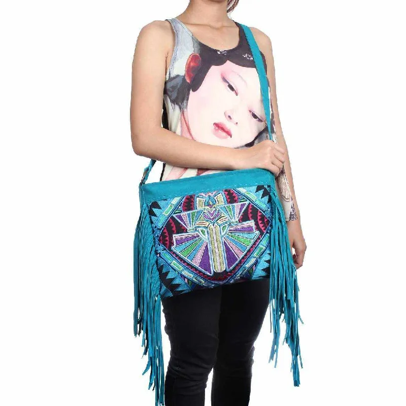 New Year Party Bag For Celebrations Leather Fringe Embroidered Crossbody Bag - Thailand New Year Party Bag For Celebrations Leather Fringe Embroidered Crossbody Bag - Thailand