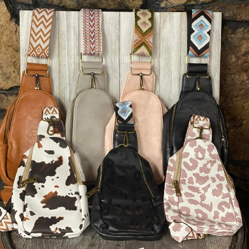 Trend Leading Collection Vegan Leather Messenger Bag