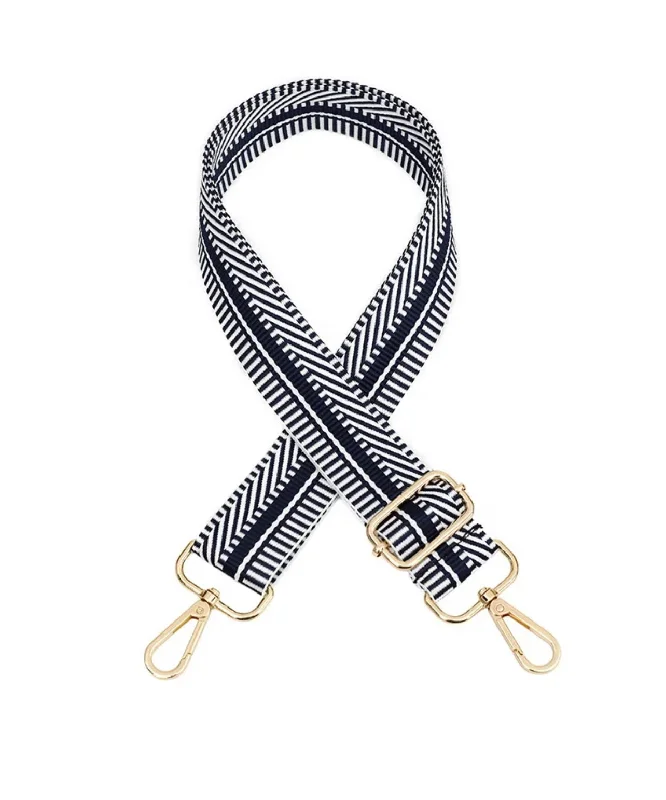 Fashionable Comfort Promotions NAVY HALF ZIGZAG CROSSBODY STRAP