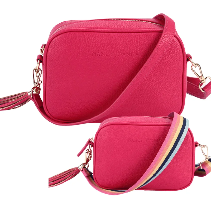 Trendy Looks On Sale HOT PINK CROSSBODY BAG & GUITAR STRAP