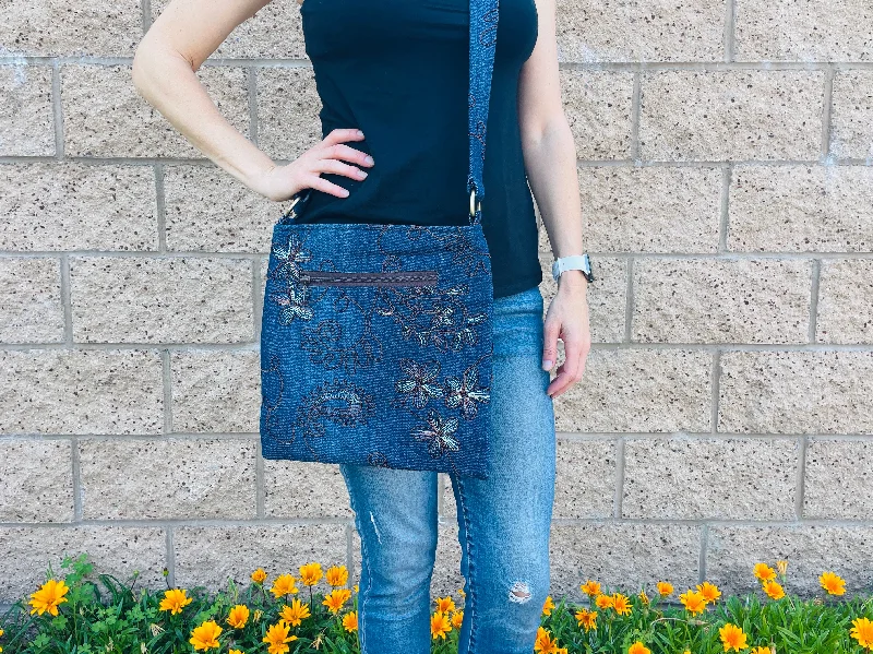 Customizable Bags For Personalized Style Denim Crossbody Travel bag