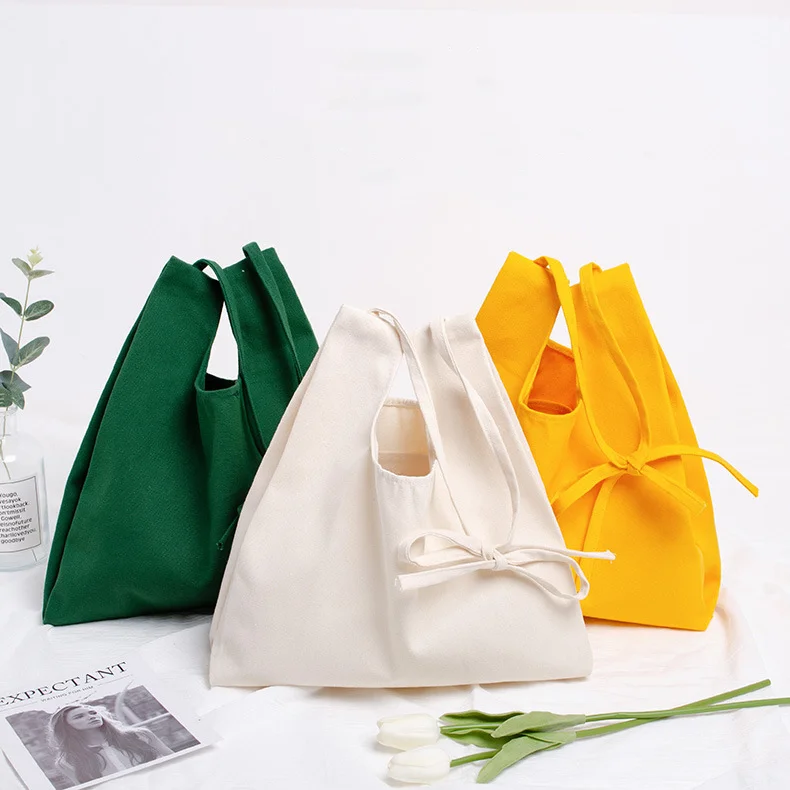 Inspired Bags For High-End Fashion Wholesale Discounted Cotton Canvas Knot Hobo Bags with Crossbody Strap