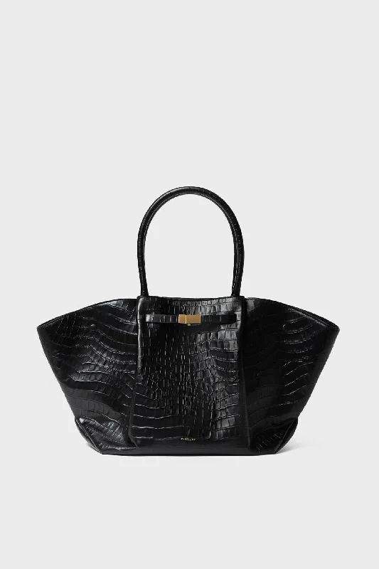 Luxury Seekers Black Croc New York Bag