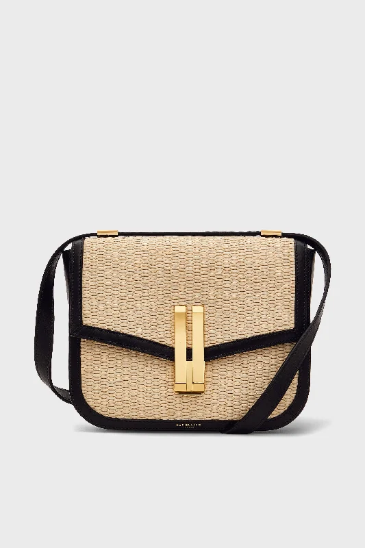 Retro Lovers Black Natural Raffia Vancouver Bag