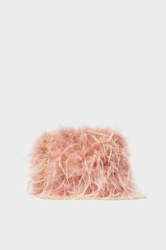 Elegant Fashion Offers Blush Feathers Zahara Bag