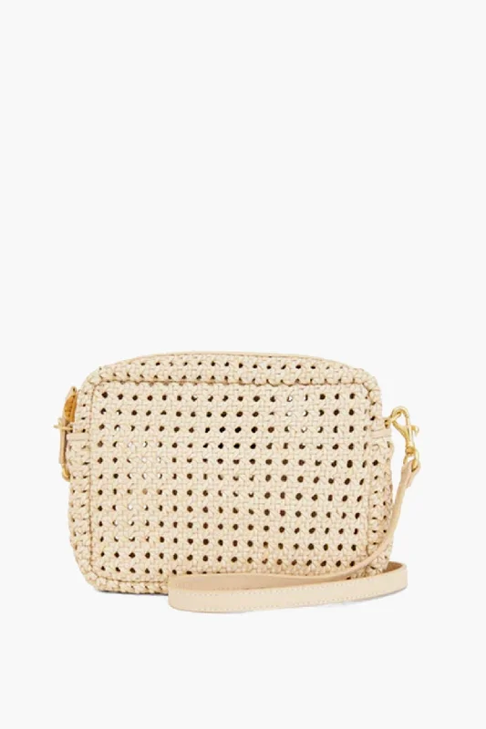 Bag For Luxury Lovers Cream Rattan Midi Sac