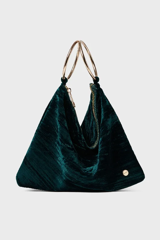 Modish Fashion Discounts Emerald Jordi Velvet Convertible Bag