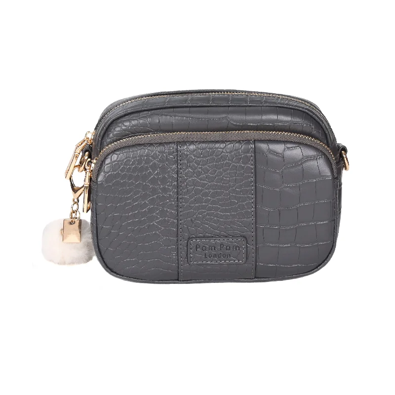 Crazy Discounts, Hurry Up Mayfair Bag Croc Slate Grey & Accessories