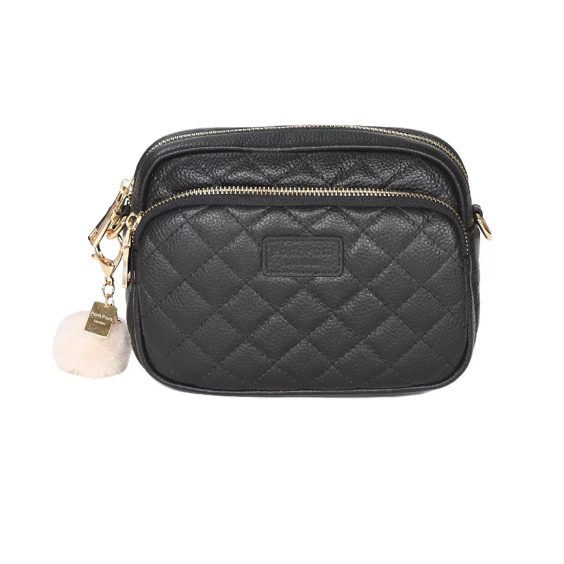 Unleash Your Trendy Side Quilted Mayfair Bag Black & Accessories