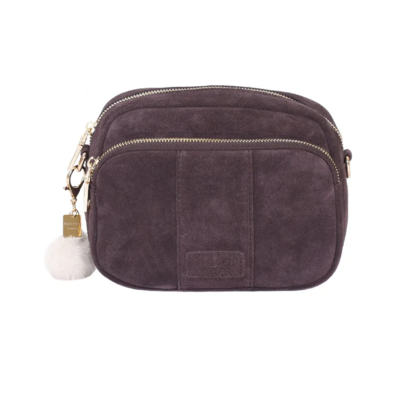 Durable And Fashionable Bags For Daily Use Mayfair Suede Bag Chocolate Plum