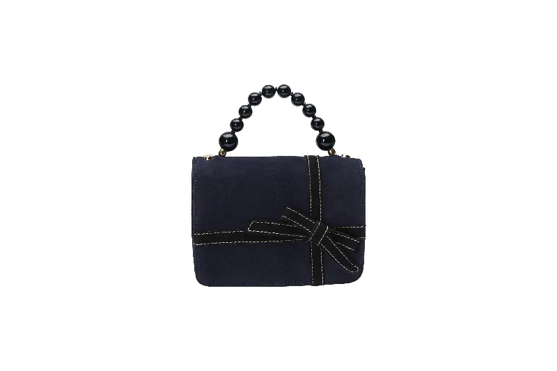 Navy/Black Suede