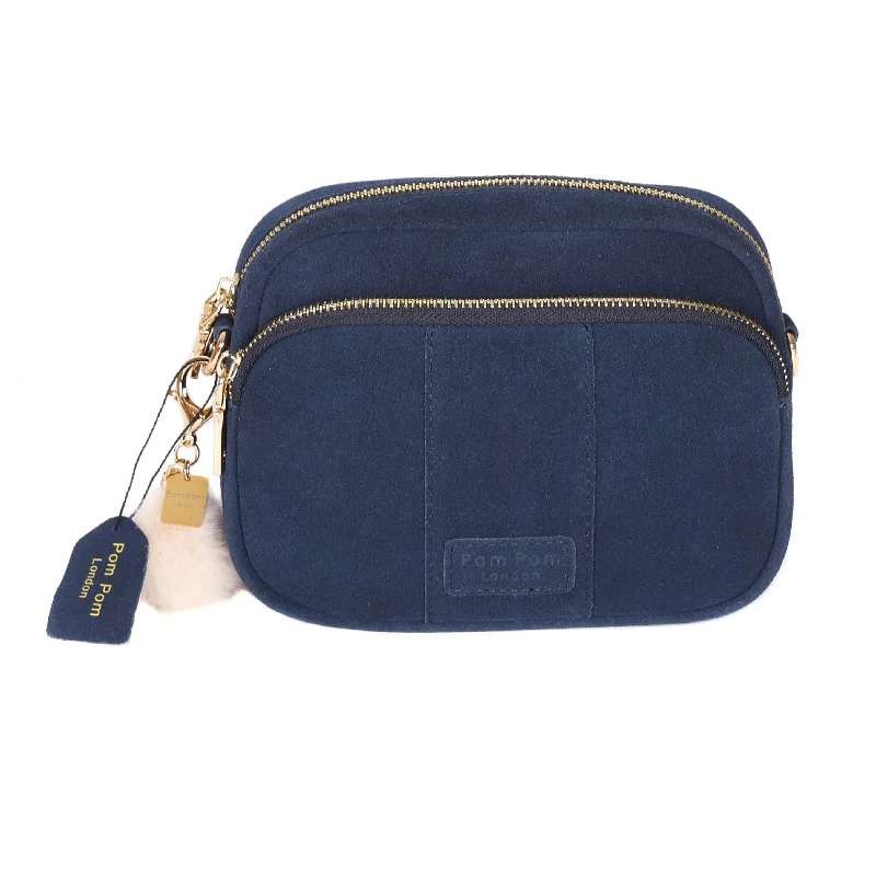 Style Redefined Mayfair Suede Bag Navy & Accessories