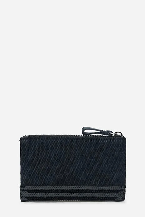 Feminine Luxe Style Sale Trousse Lin - Noir