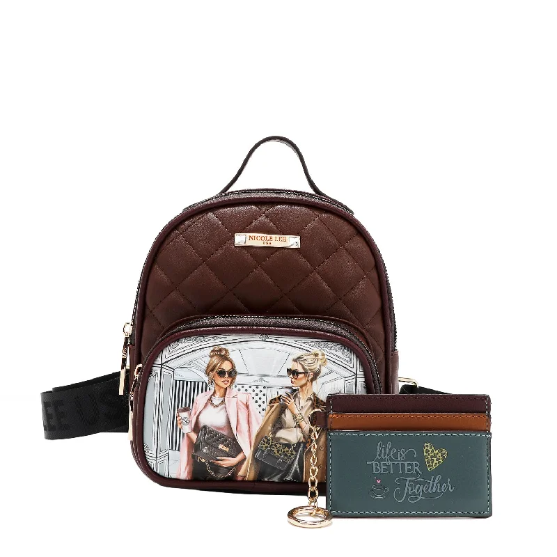 Odor-Resistant And Budget Bags 2 PIECE GIFT SET (Mini Backpack + Card Holder)