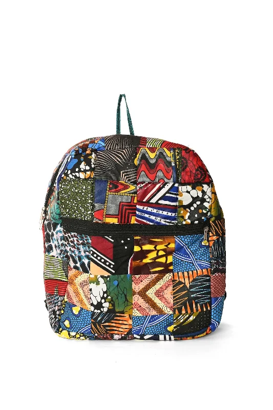 Festive Holiday Gift Bags Assorted Colorful Cotton Backpack - Small