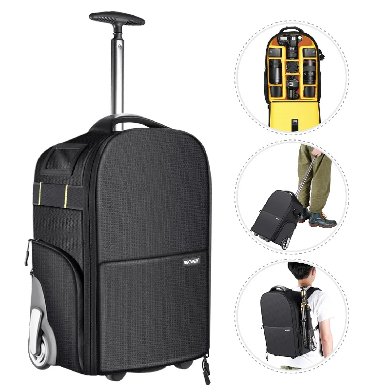 Designer Bags For Luxury Collectors NEEWER 19.2"x12.9"x7.87" 2-in-1 Trolley Backpack Designer Bags For Luxury Collectors NEEWER 19.2"x12.9"x7.87" 2-in-1 Trolley Backpack
