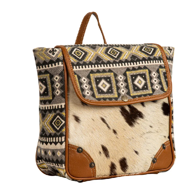 Affordable Handbags Bison Ridge Backpack Bag With Hair-On Hide