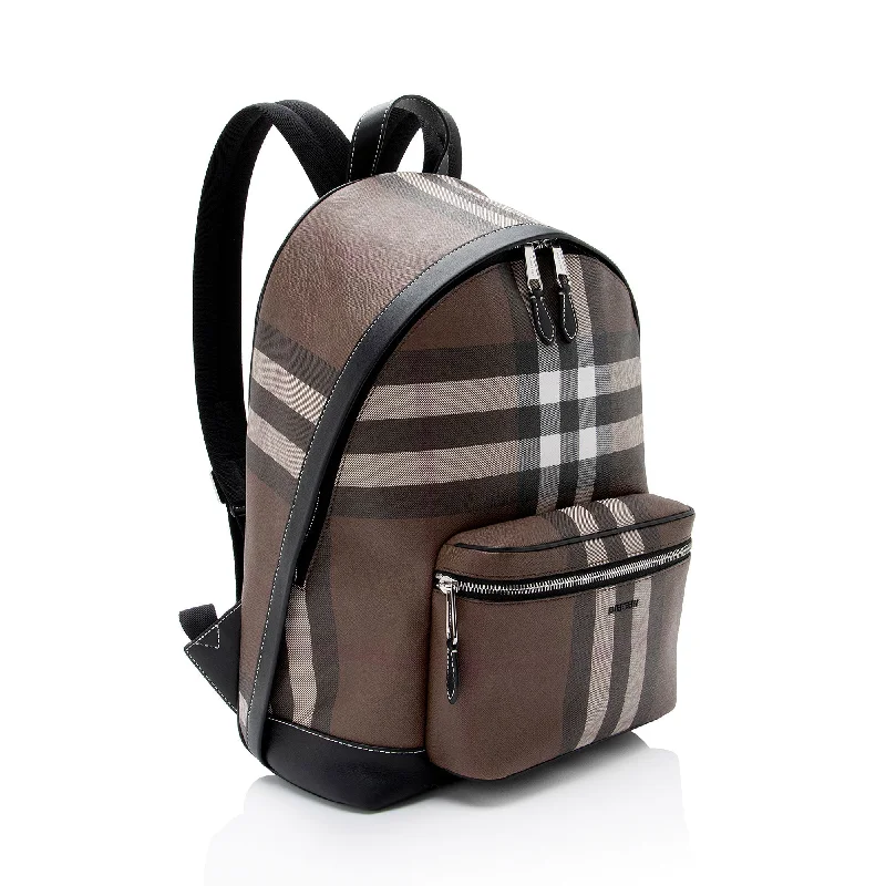 Vintage-Inspired Burberry E-Canvas House Check Jett Backpack (SHF-qMCEAL)