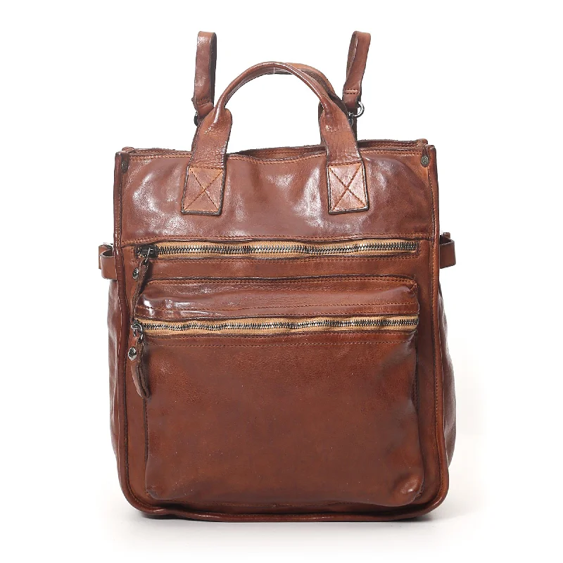 Anti-Theft And Budget-Friendly Bags Campomaggi Gelso Leather Shopping Bag/Backpack