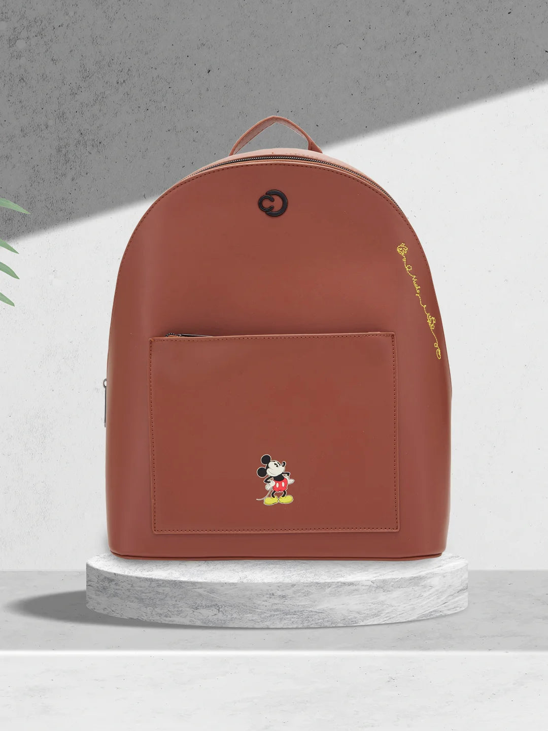Elegant Bags For Formal Events And Luxury Occasions Caprese Disney Inspired Printed Mickey Mouse Collection Large Backpack Bag Tan Elegant Bags For Formal Events And Luxury Occasions Caprese Disney Inspired Printed Mickey Mouse Collection Large Backpack Bag Tan