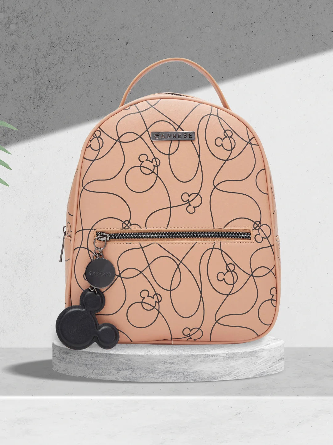 Seasonal Clearance Bags For Summer Caprese Disney Printed Mickey Mouse Collection Medium Backpack Beige Seasonal Clearance Bags For Summer Caprese Disney Printed Mickey Mouse Collection Medium Backpack Beige