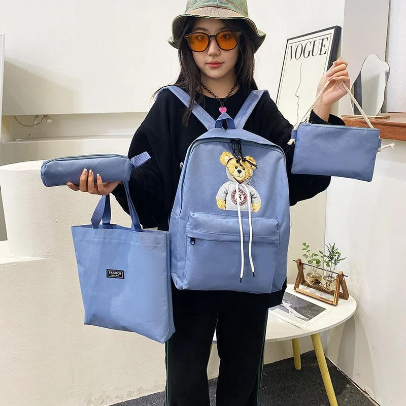 Bags For Outdoor Adventures Blue Girls Backpack 4 in 1 School Backpack for Girls 4211 Bags For Outdoor Adventures Blue Girls Backpack 4 in 1 School Backpack for Girls 4211