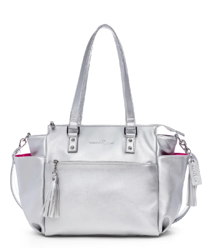 Trendy Bags Gemini Mini Convertible Backpack - Silver Metallic - [OUTLET FINAL SALE]