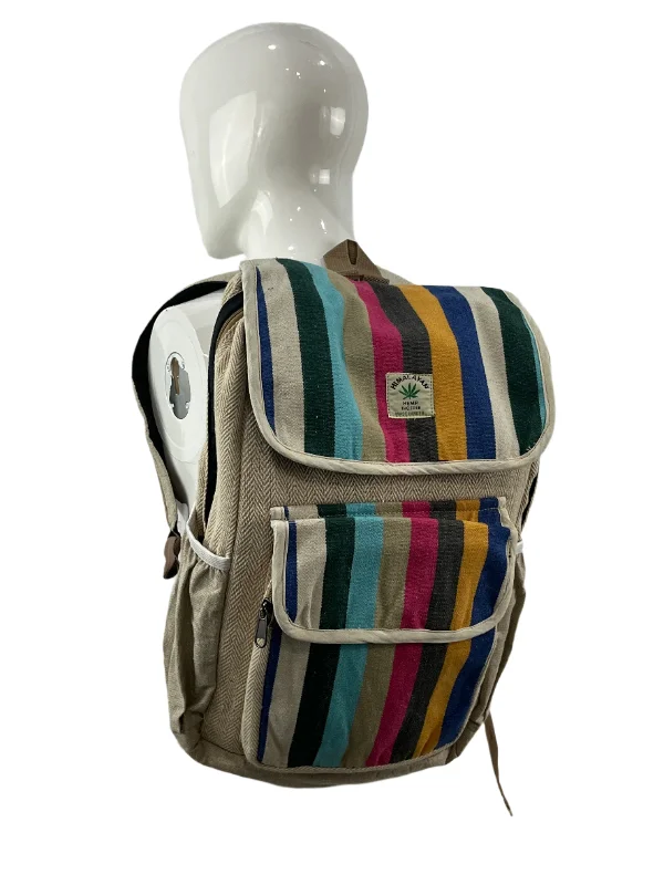 Seasonal Clearance Bags For Summer, Winter, Etc. Himalayan Hemp Rainbow Casual Backpack Seasonal Clearance Bags For Summer, Winter, Etc. Himalayan Hemp Rainbow Casual Backpack