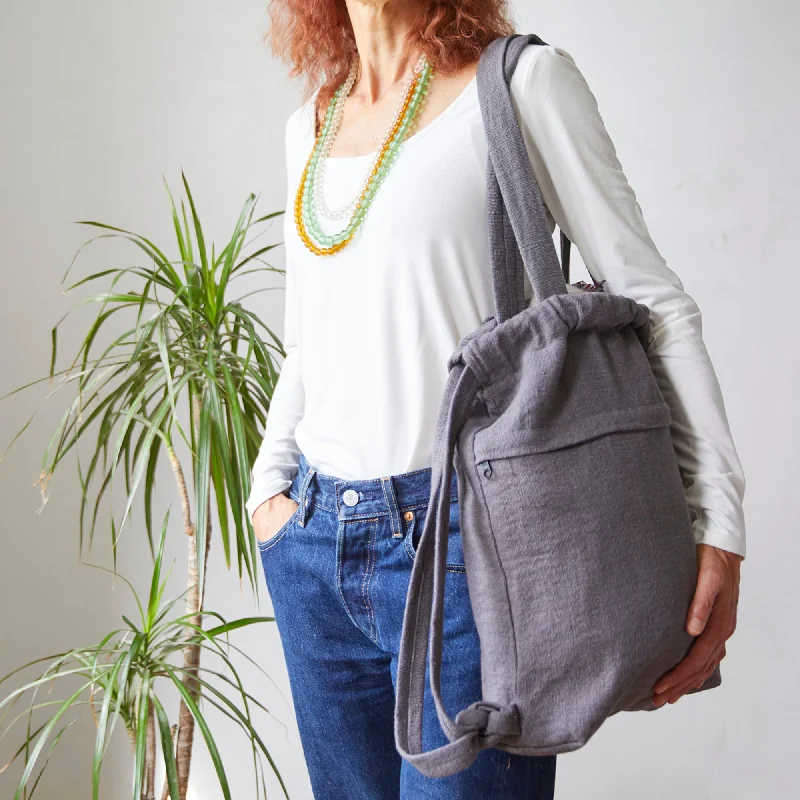 Sporty Bags For Active And Athletic Lifestyles JAMMA 4-in-1 Vegan Reversible Cotton Backpack Tote Sporty Bags For Active And Athletic Lifestyles JAMMA 4-in-1 Vegan Reversible Cotton Backpack Tote