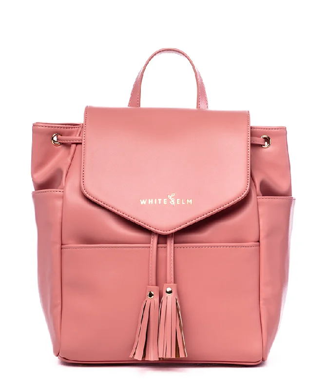 Discounted Designer Bags On Sale Luna Drawstring Backpack - Coral - [Outlet RETIRED Final Sale]