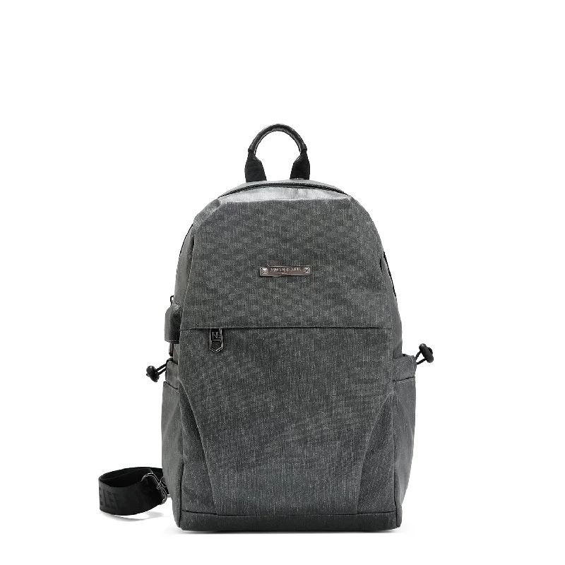 Eco-Friendly Bags With Promotions MENS NYLON USB SLING BACKPACK