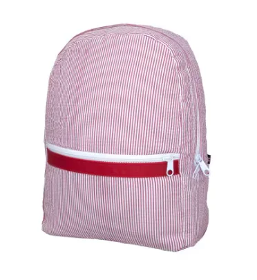 Flash Sale On Premium Bags Red Seersucker Backpack