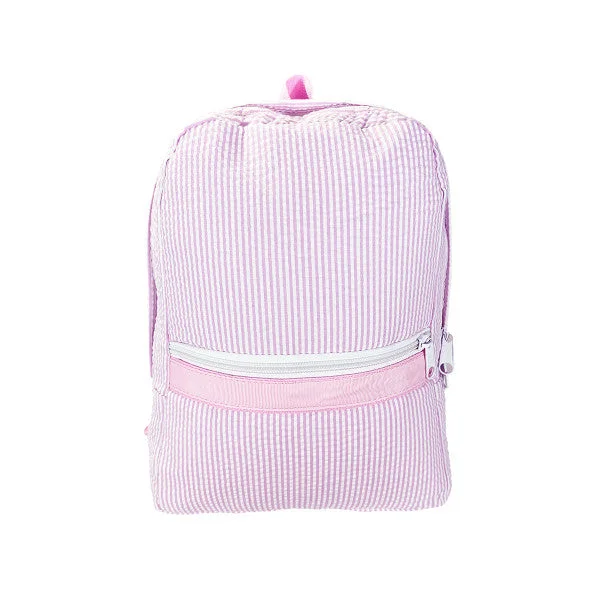 Bold Fashionistas Pink Seersucker Backpack