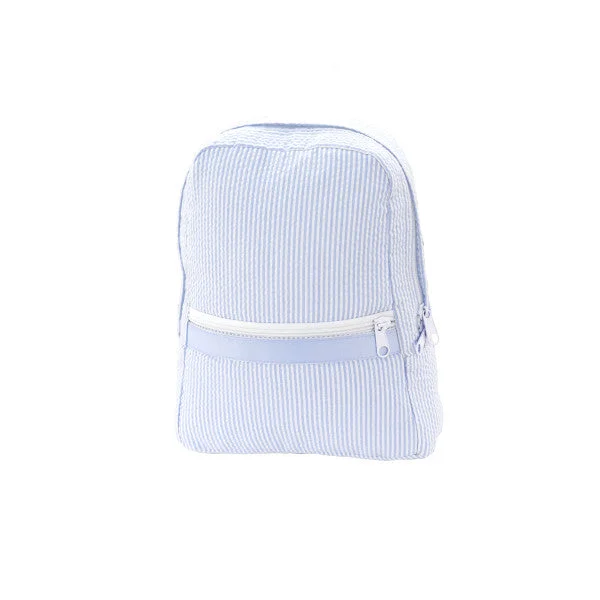 Active Lifestyles Baby Blue Seersucker Backpack