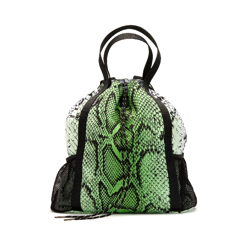 Uxury Designer Handbag Brands Studio Backpack - Chartreuse Snake