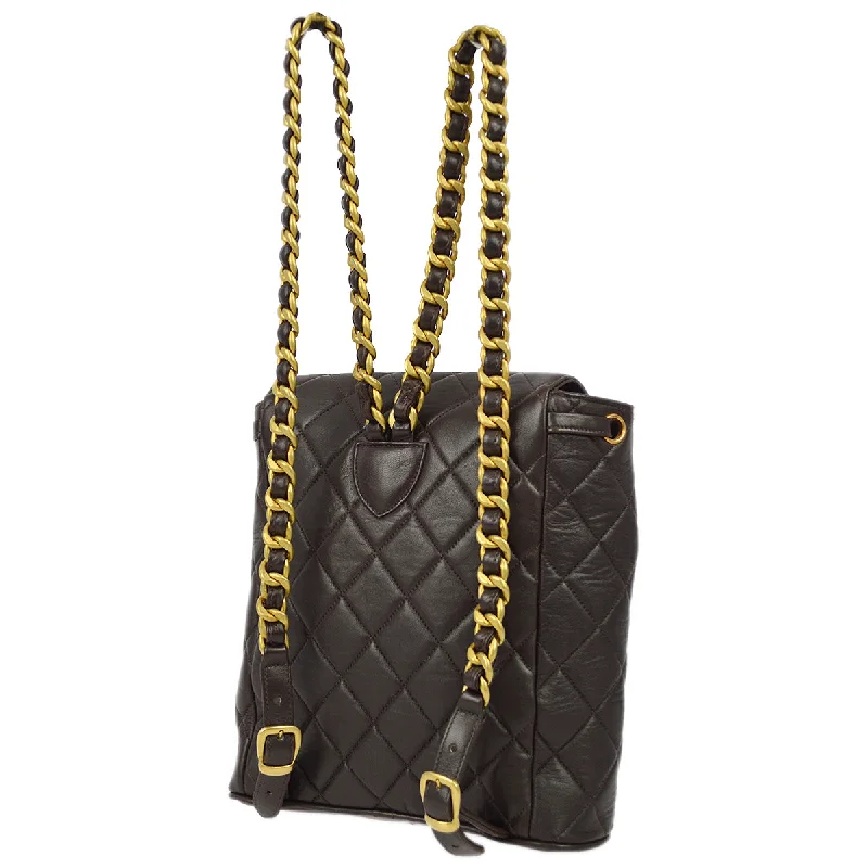 Bags With Tsa-Approved Features Chanel 1991-1994 Brown Lambskin Duma Chain Backpack Bags With Tsa-Approved Features Chanel 1991-1994 Brown Lambskin Duma Chain Backpack