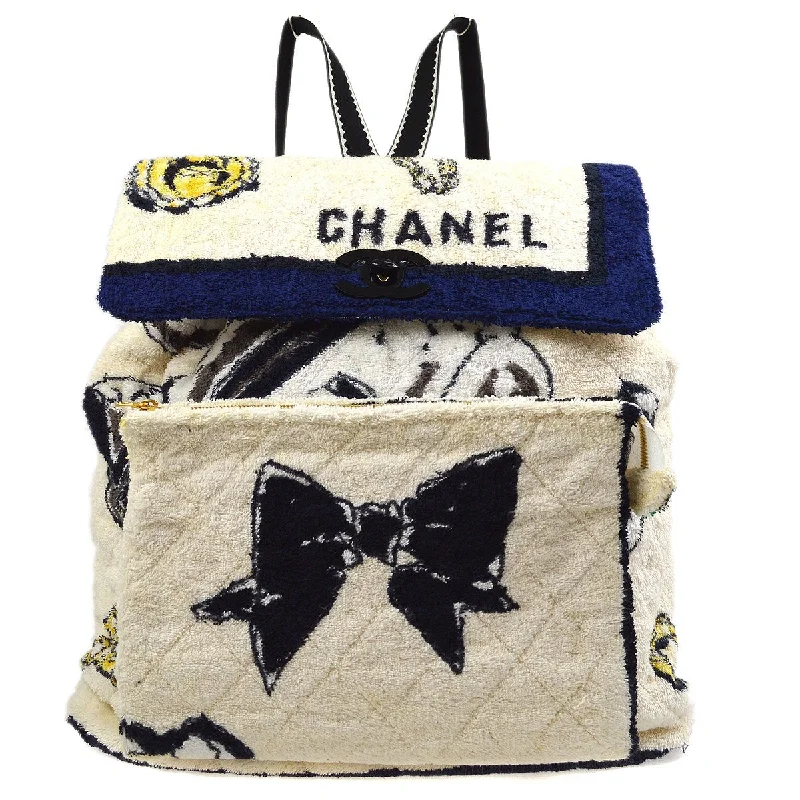 Bags For Free-Spirited And Artistic Styles Chanel 1994 Terry Cloth Jumbo Backpack