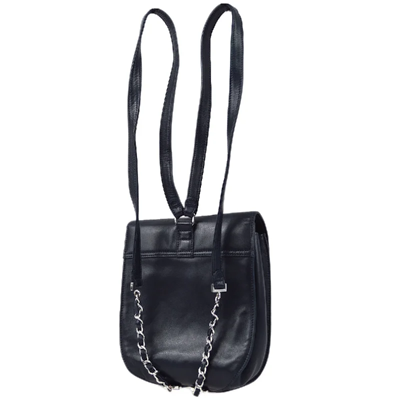 Glamorous Bags For Evening Events And Parties Chanel 1996-1997 Navy Lambskin Backpack