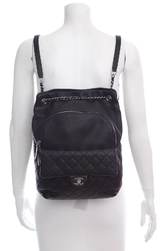Inspired Bags For High-End Fashion Chanel Black Lambskin CC Backpack