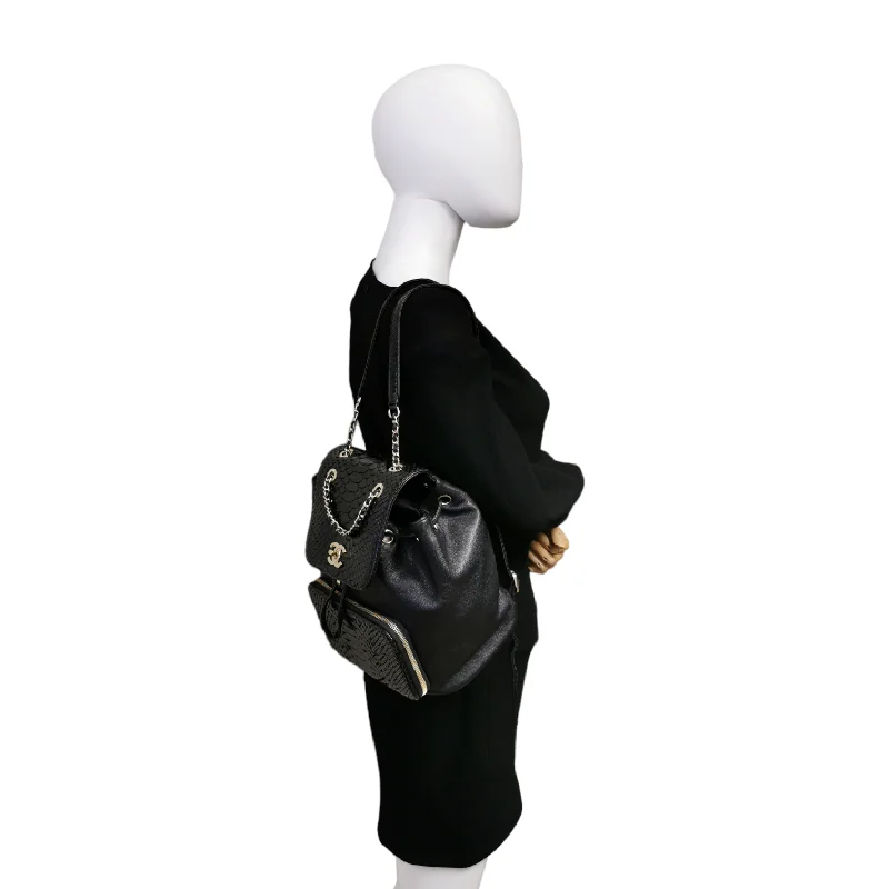 Luxury Bags On Sale Chanel Business Affinity Backpack Small Black Caviar Python